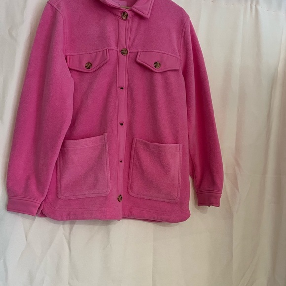 Pink Button-Up Fleece Jacket - Picture 2 of 8